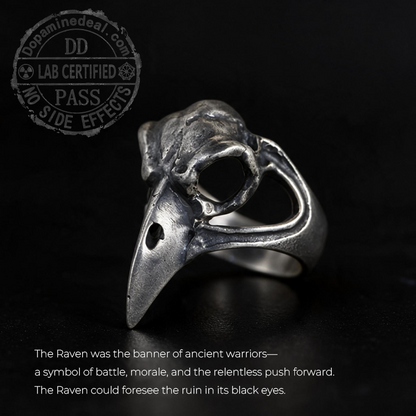 La Prophétie du Corbeau | Bague Ouverte Façonnée à la Main