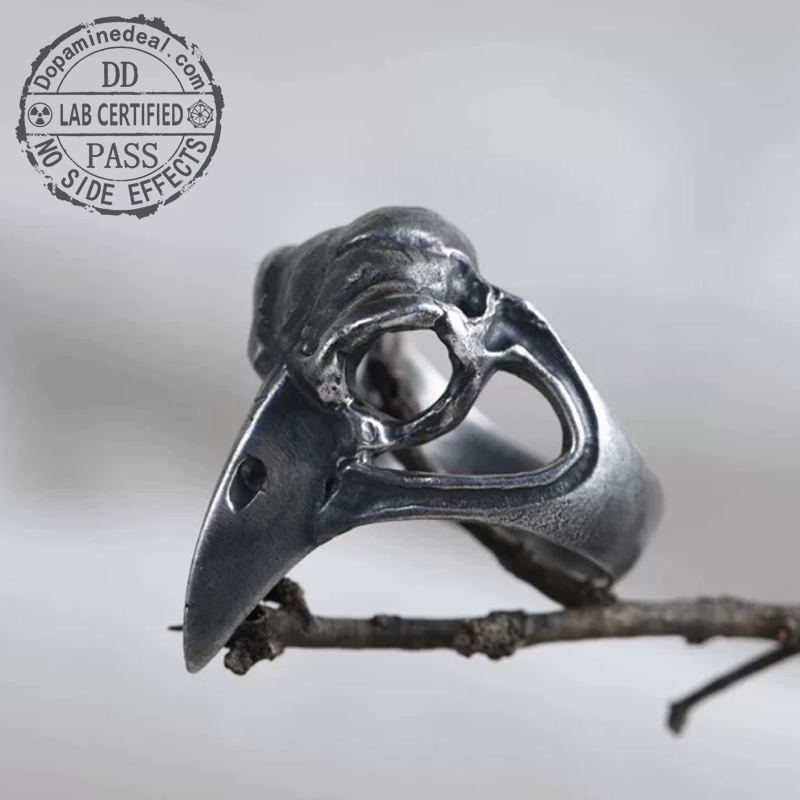 La Prophétie du Corbeau | Bague Ouverte Façonnée à la Main