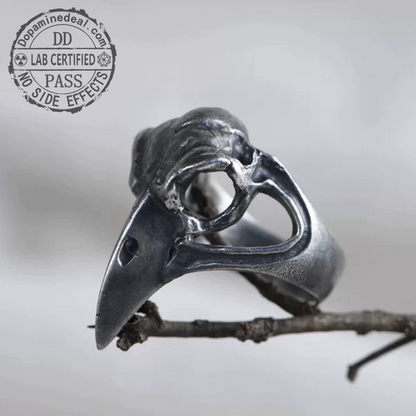 La Prophétie du Corbeau | Bague Ouverte Façonnée à la Main