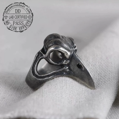 La Prophétie du Corbeau | Bague Ouverte Façonnée à la Main