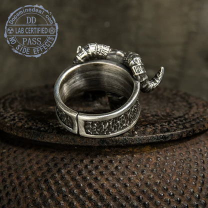 The Ram's Sermon | Solid 999 Sterling Silver Skull Ring