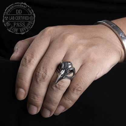 La Prophétie du Corbeau | Bague Ouverte Façonnée à la Main