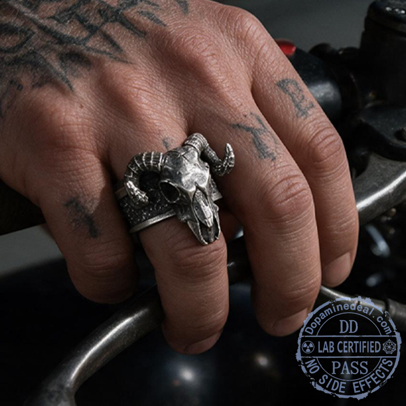 The Ram's Sermon | Solid 999 Sterling Silver Skull Ring