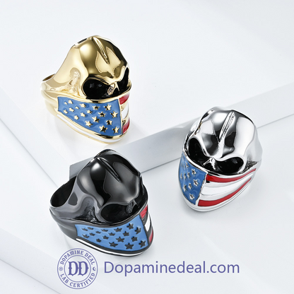 The Patriot's Arsenal: 3 Skull Rings+Free Shipping